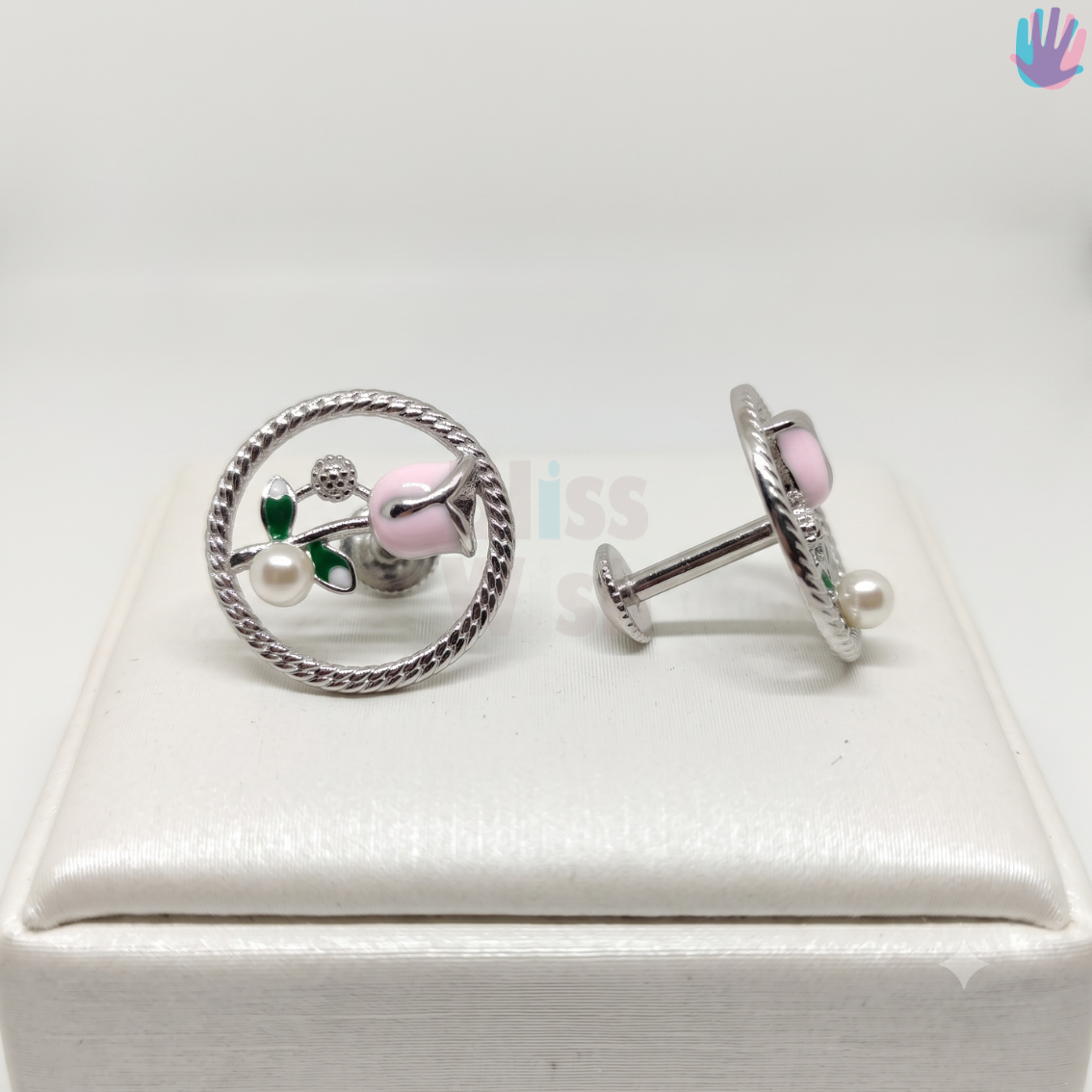 925 Sterling Silver Flower Ear Studs | BlissWish