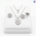 925 Sterling Silver Floral Chain Set | BlissWish