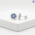 925 Sterling Silver Flower Ear Studs | BlissWish