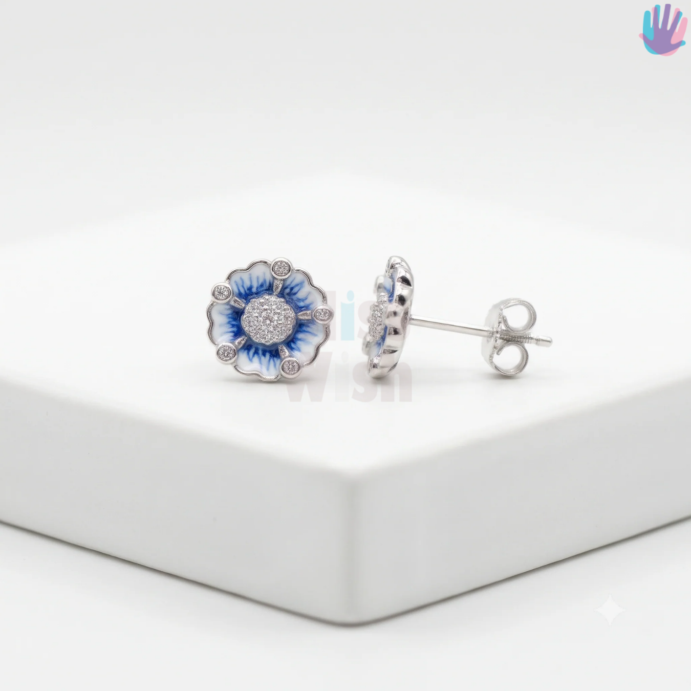 925 Sterling Silver Flower Ear Studs | BlissWish