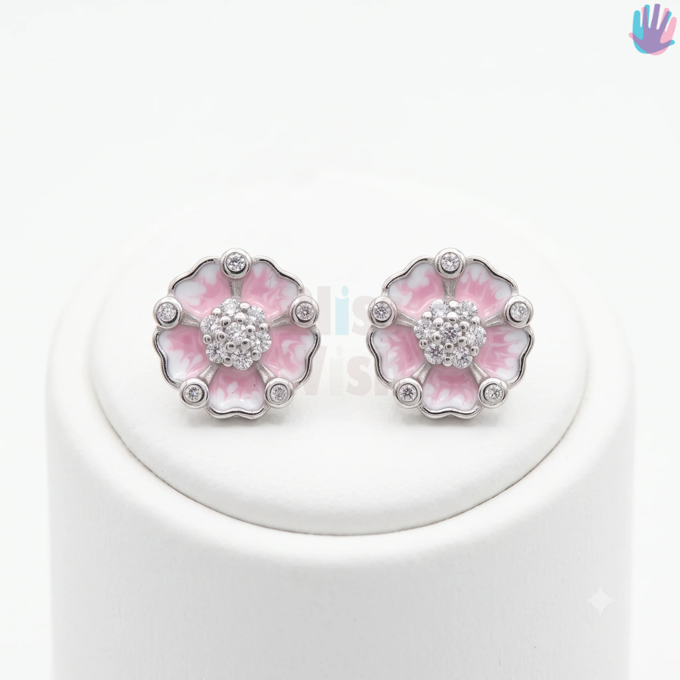 925 Sterling Silver Flower Ear Studs | BlissWish