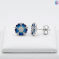 925 Sterling Silver Flower Ear Studs | BlissWish