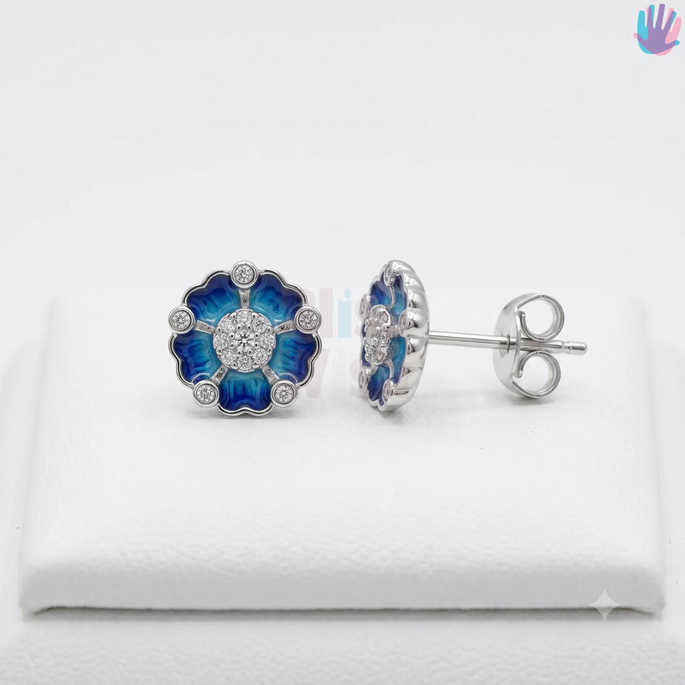 925 Sterling Silver Flower Ear Studs | BlissWish