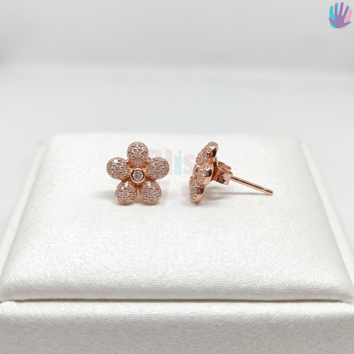 925 Sterling Silver Flower Ear Studs | BlissWish