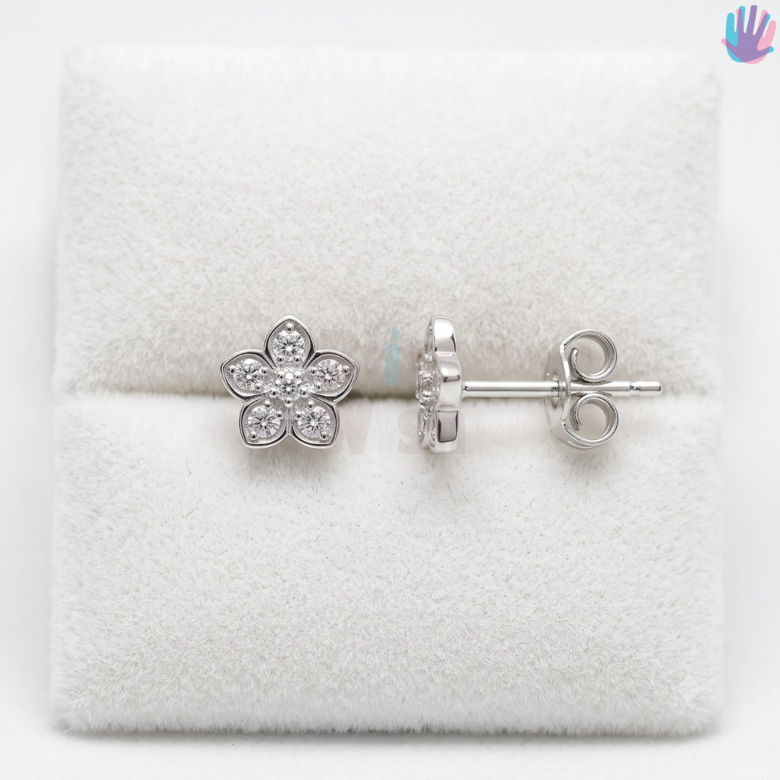 925 Sterling Silver Flower Ear Studs | BlissWish
