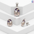 925 Sterling Silver Flower P Set | BlissWish