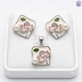 925 Sterling Silver Flower P Set | BlissWish