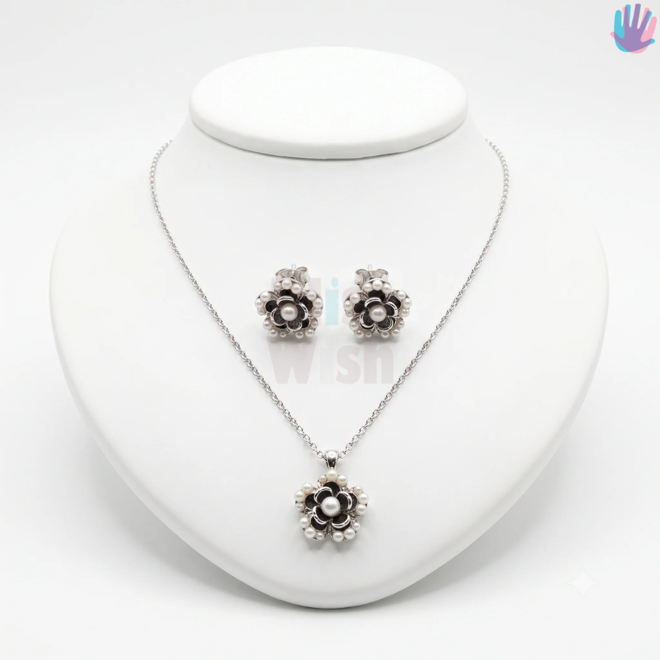 925 Sterling Silver Flower Chain Set | BlissWish