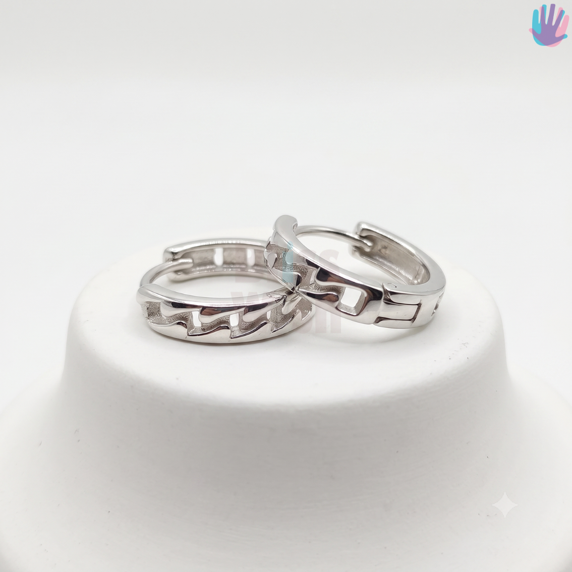 925 Sterling Silver Geometric Hoop Earrings | BlissWish