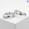 925 Sterling Silver Geometric Hoop Earrings | BlissWish