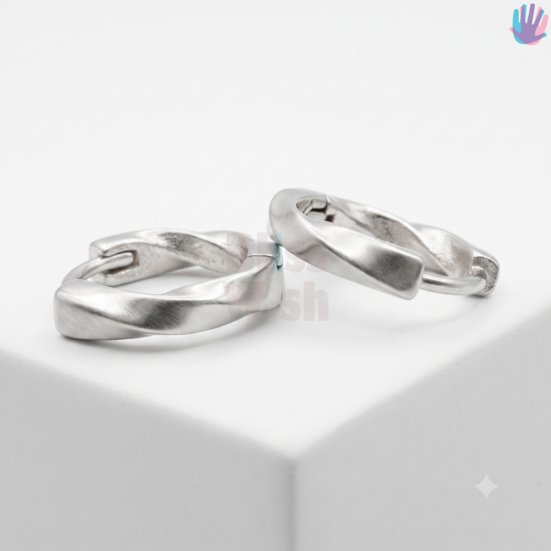925 Sterling Silver Geometric Hoop Earrings | BlissWish
