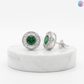 925 Sterling Silver Round Ear Studs | BlissWish