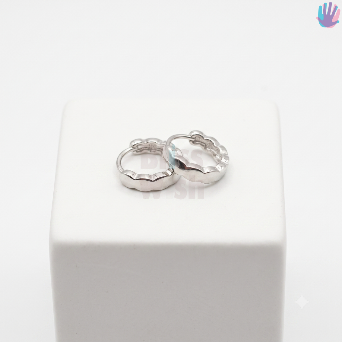 925 Sterling Silver Silver Hoop Earrings | BlissWish