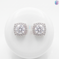 925 Sterling Silver Square Ear Studs | BlissWish