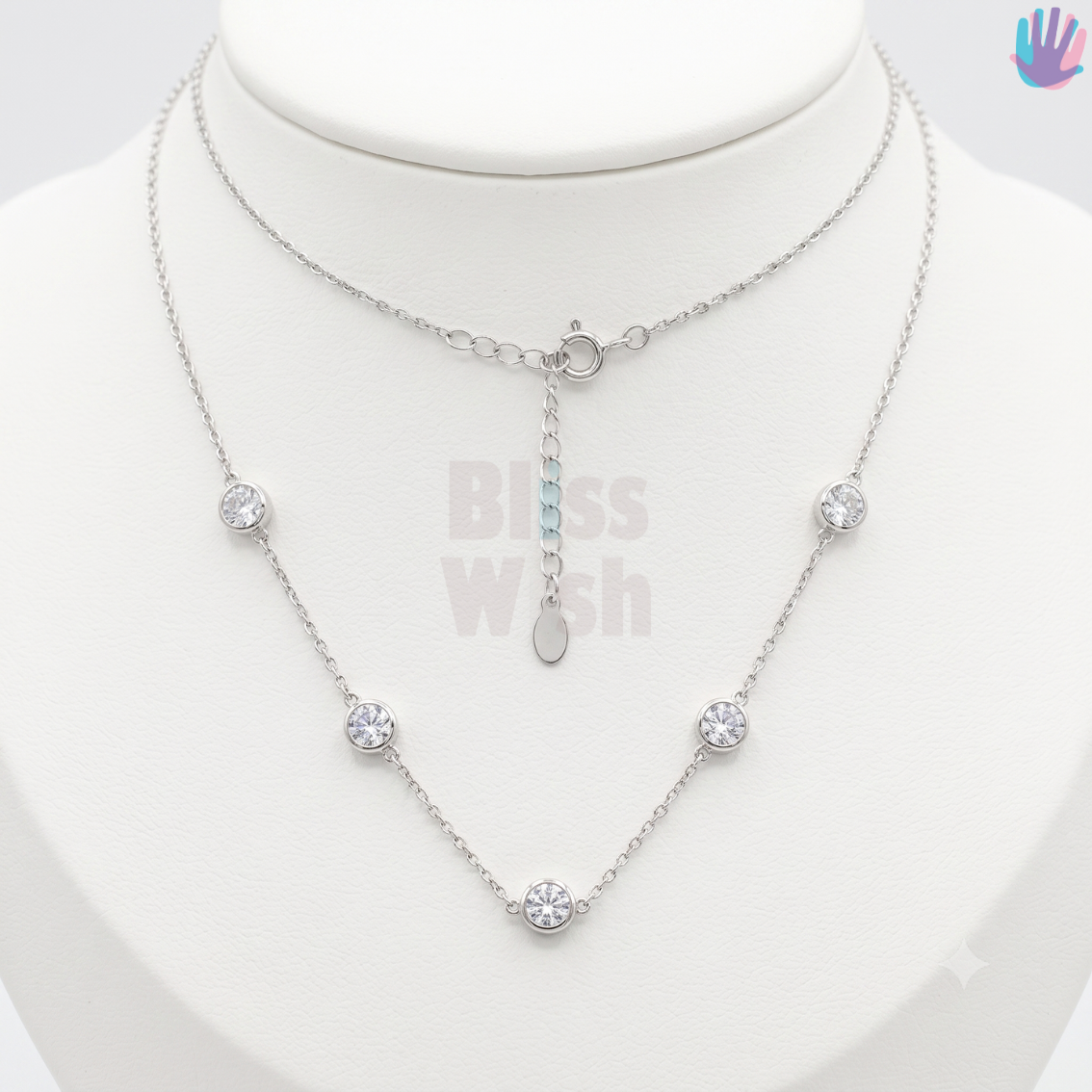 925 Sterling Silver Stone Necklace | BlissWish