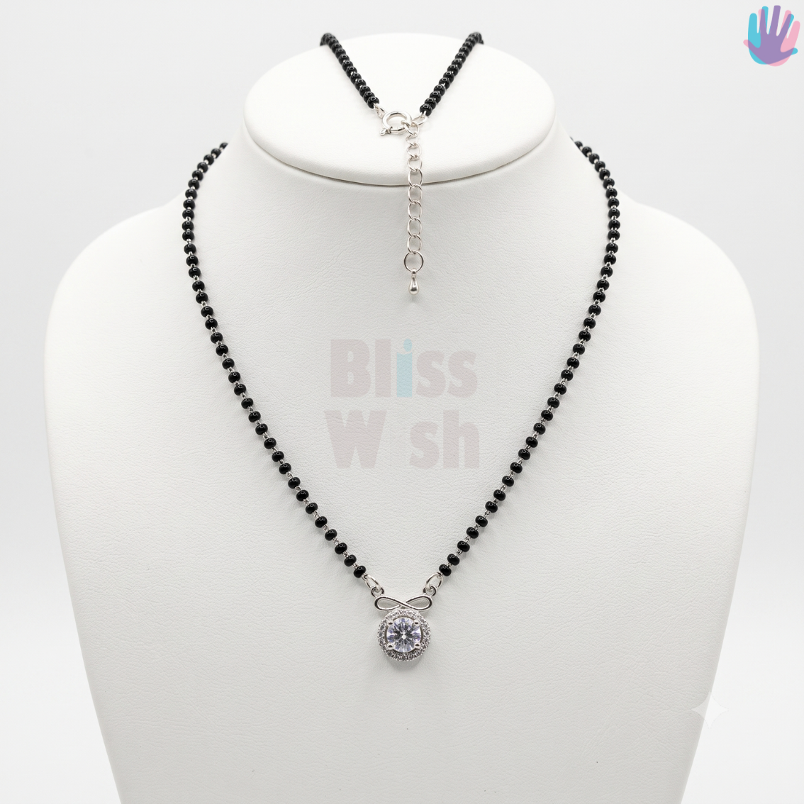 925 Sterling Silver Stone Mangalsutra | BlissWish