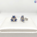 925 Sterling Silver Trefoil Flower Ear Studs | BlissWish