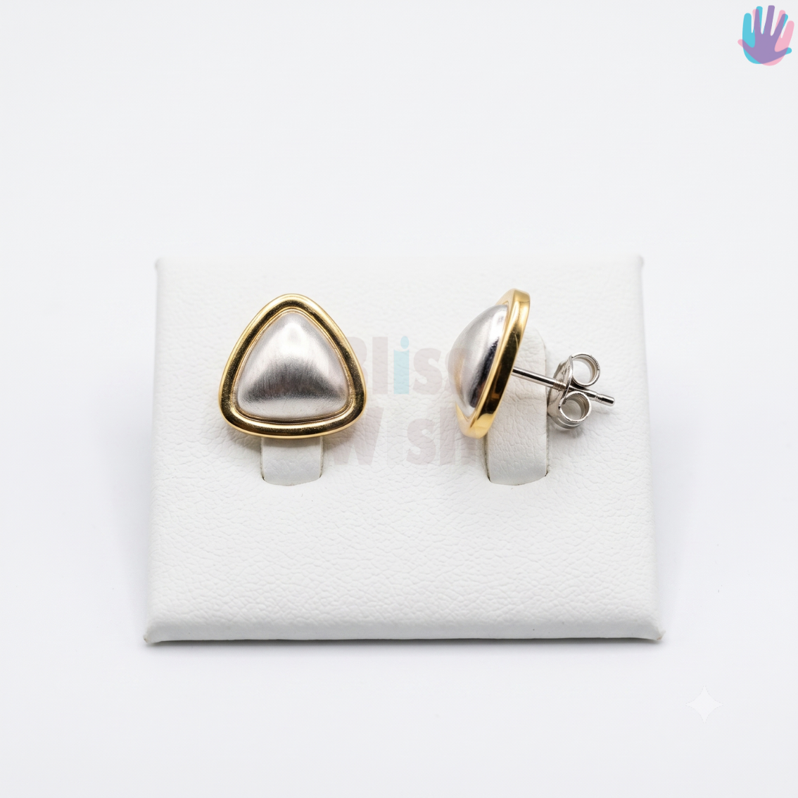 925 Sterling Silver Triangle Ear Studs | BlissWish