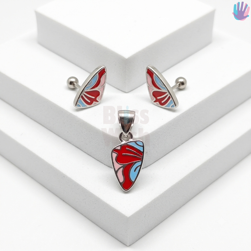 925 Sterling Silver Butterfly Wings Jewelry Combo | BlissWish