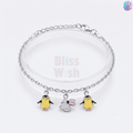 925 Sterling Silver Yellow Penguin Kids Bracelet or Anklet | BlissWish
